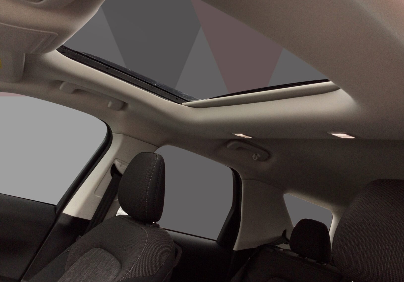 Interior view of the 2022 Ford Bronco Sport with sunroof and heated seats.