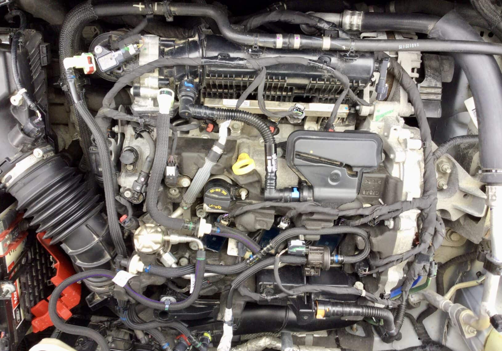 All-wheel drive engine with advanced components and wiring.